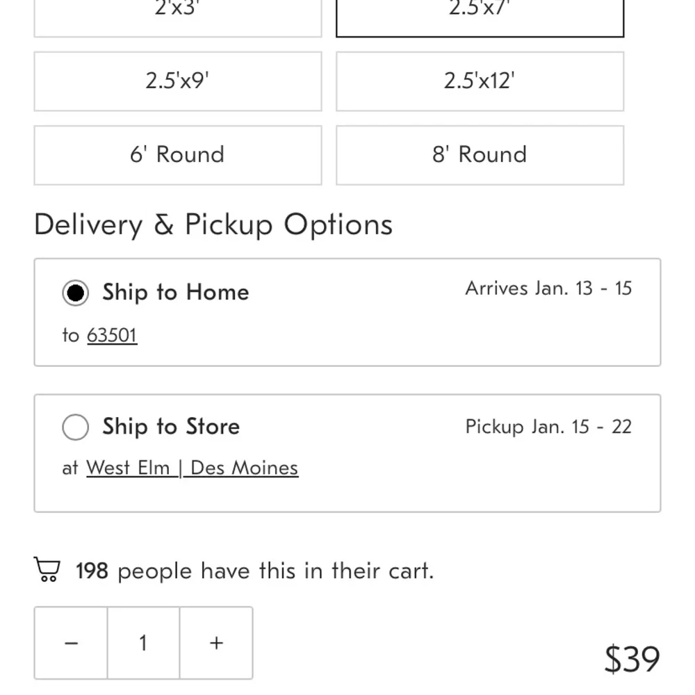 West Elm Premium Rug Pad
